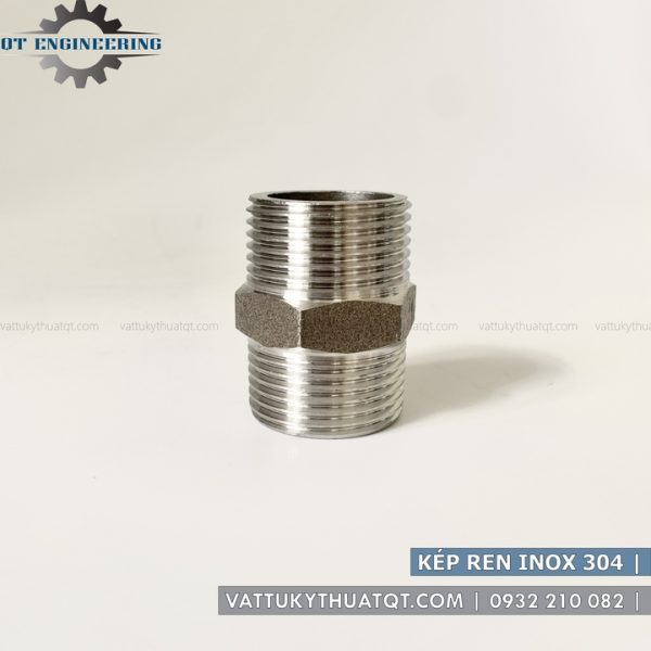 kép 2 đầu ren ngoài inox 304