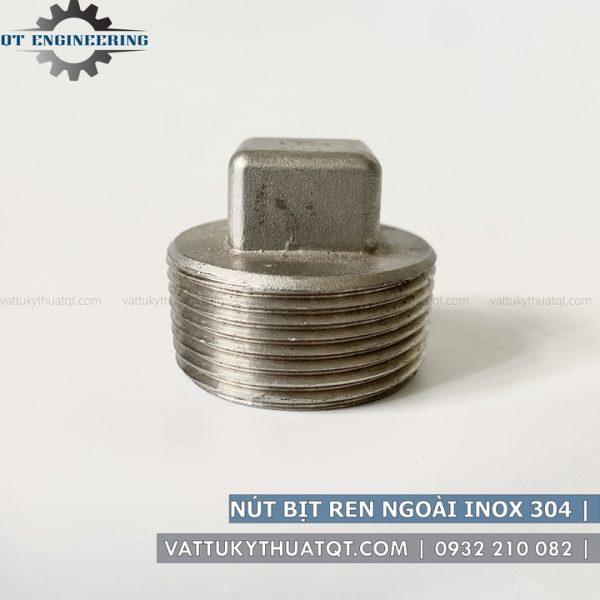 nút bịt ren ngoài inox 304