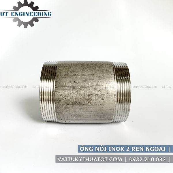 ống nối 2 đầu ren ngoài inox