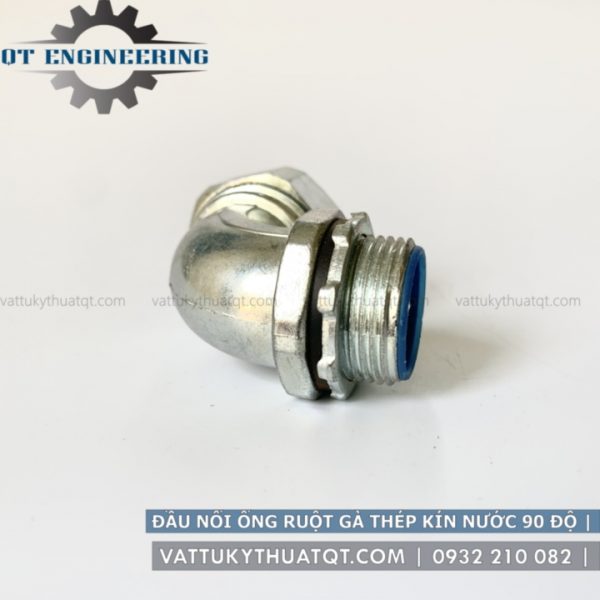 đầu nối ống ruột gà thép kín nước 90 độ