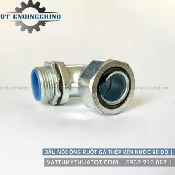 đầu nối ống ruột gà thép kín nước 90 độ