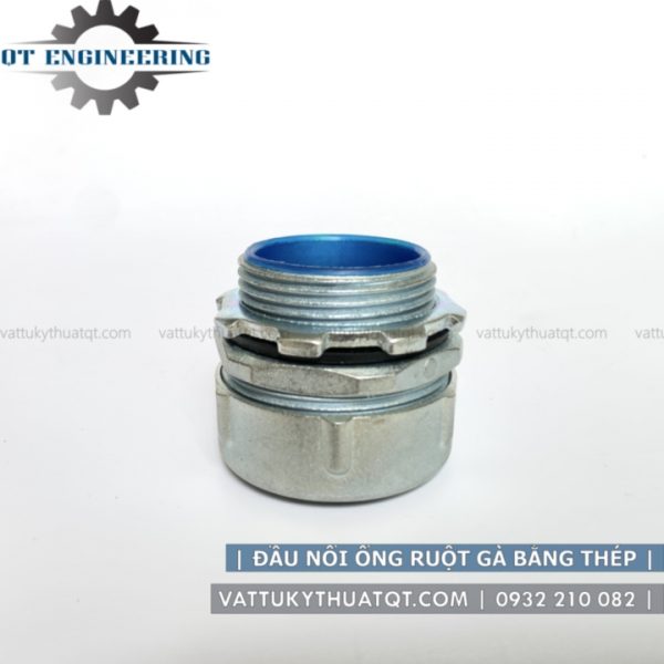 đầu nối ống ruột gà với hộp điện bằng thép mạ kẽm