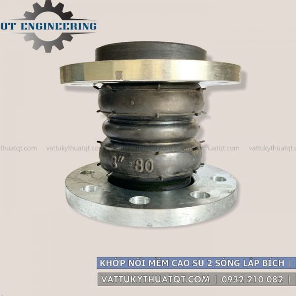 khớp nối mềm cao su hai cầu lắp bích