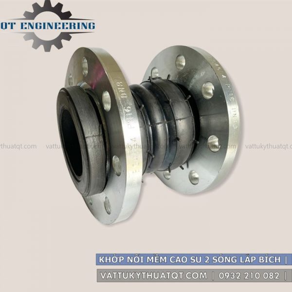 khớp nối mềm cao su hai cầu lắp bích