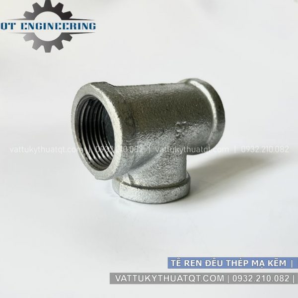 tê đều ren thép mạ kẽm
