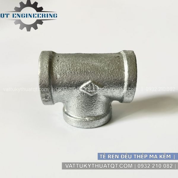 tê đều ren thép mạ kẽm