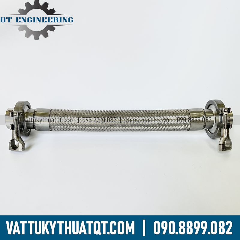 khớp nối mềm inox 2 đầu clamp