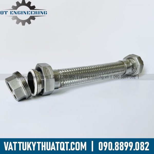 khớp nối mềm inox 2 đầu rắc co