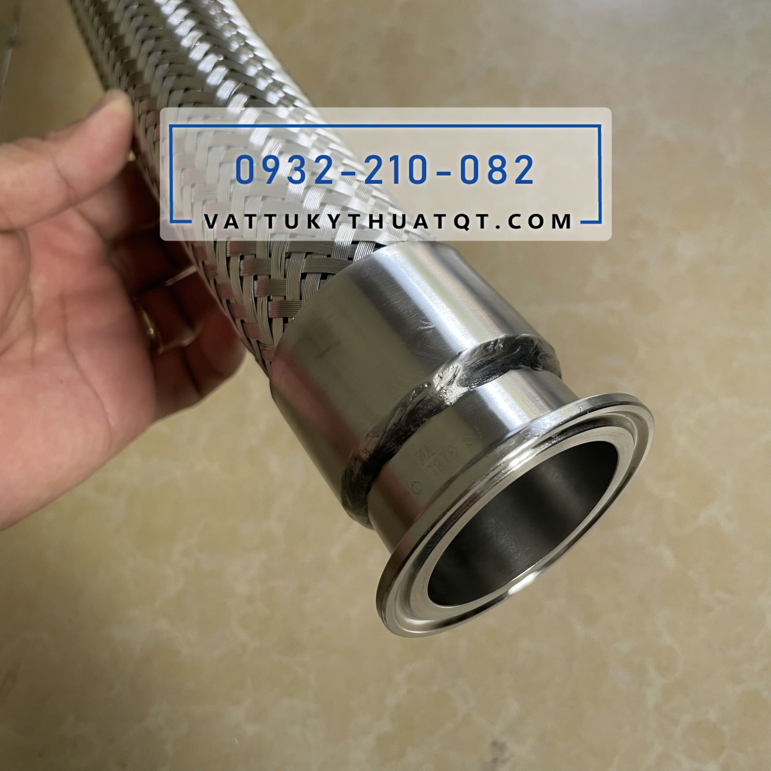 khớp nối mềm inox 2 đầu clamp
